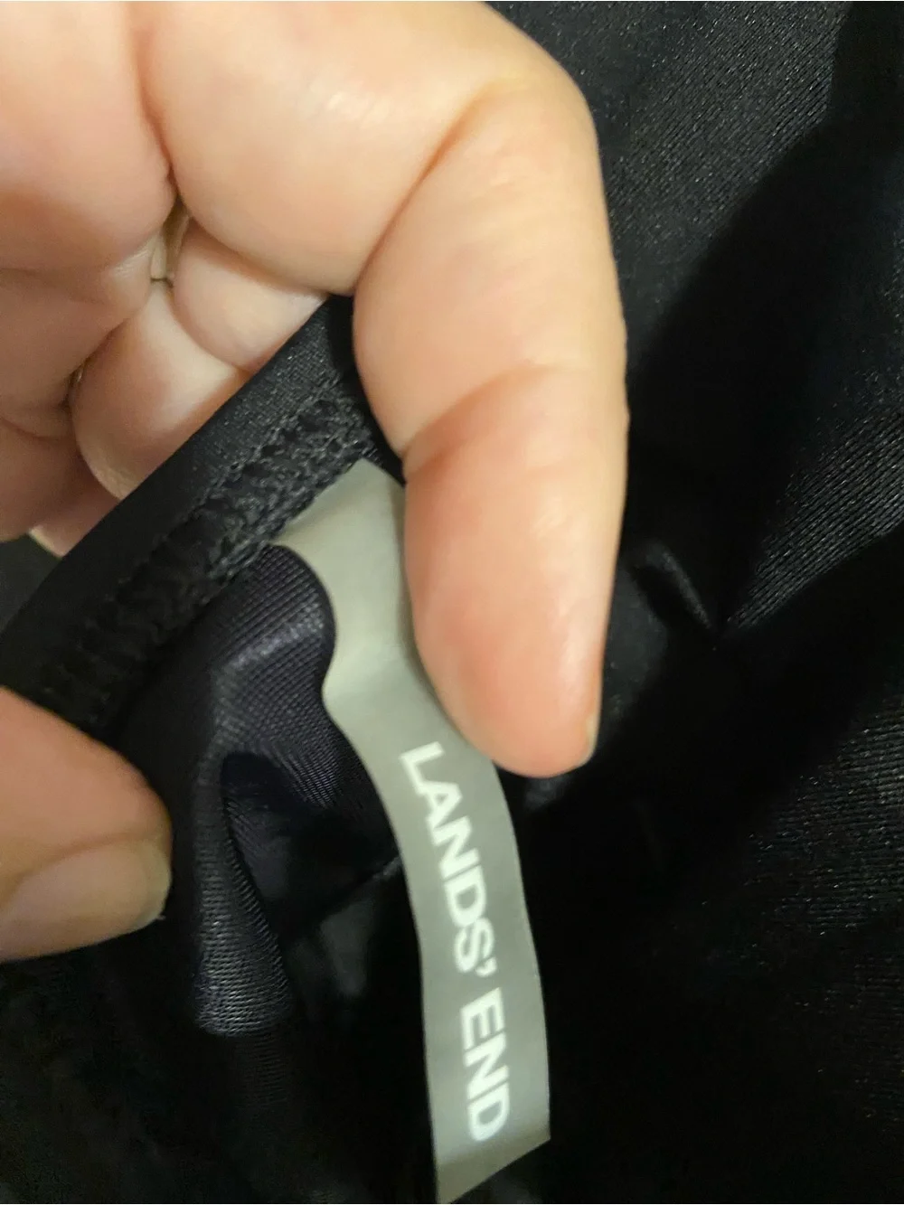 Lands' End Black Swim Tank 10D new